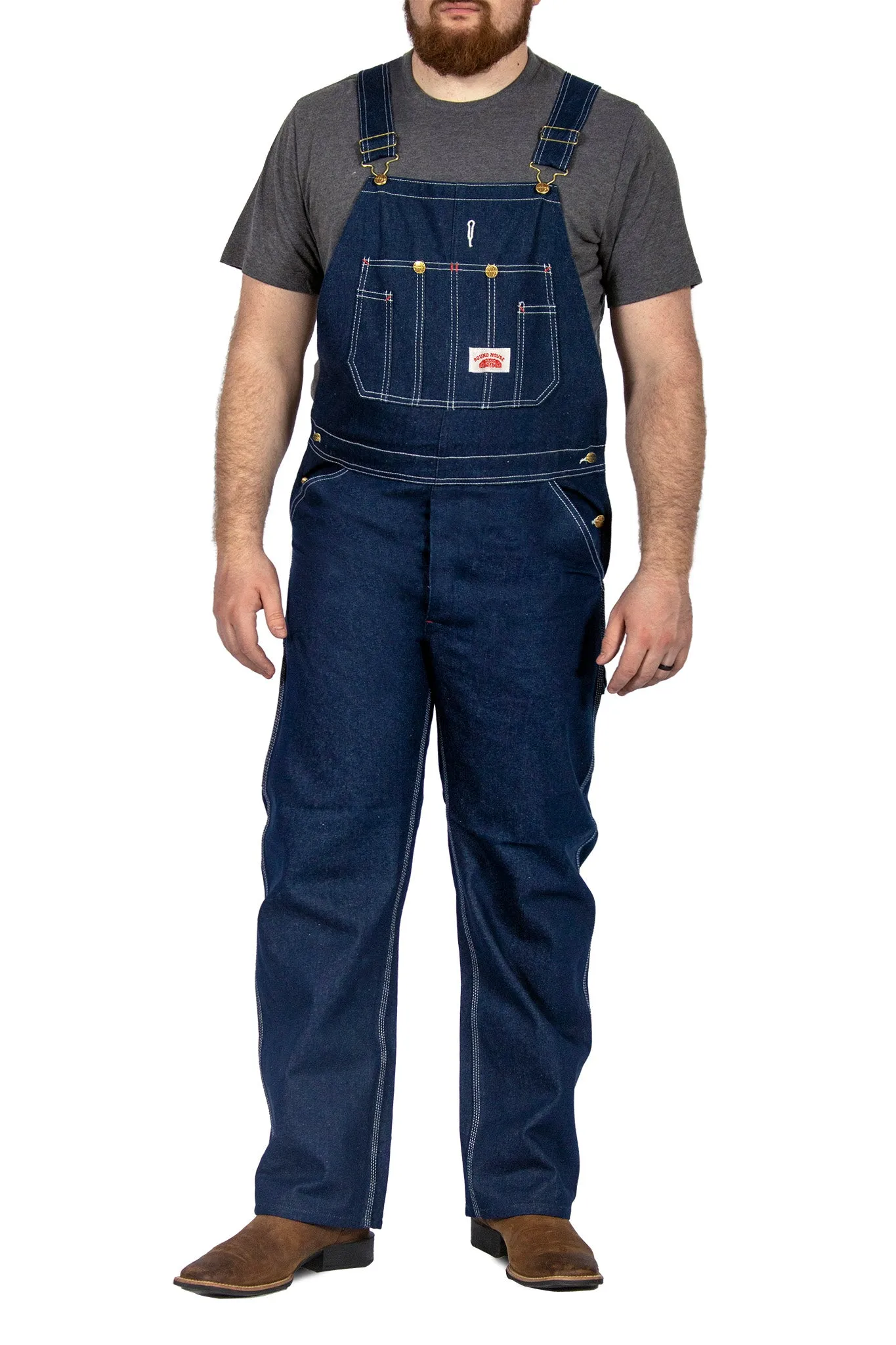 #966/#980 Classic Blue Denim Bib Overalls (28"-60" Waist)