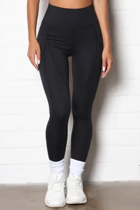 A Winner Active Compression Legging - Black