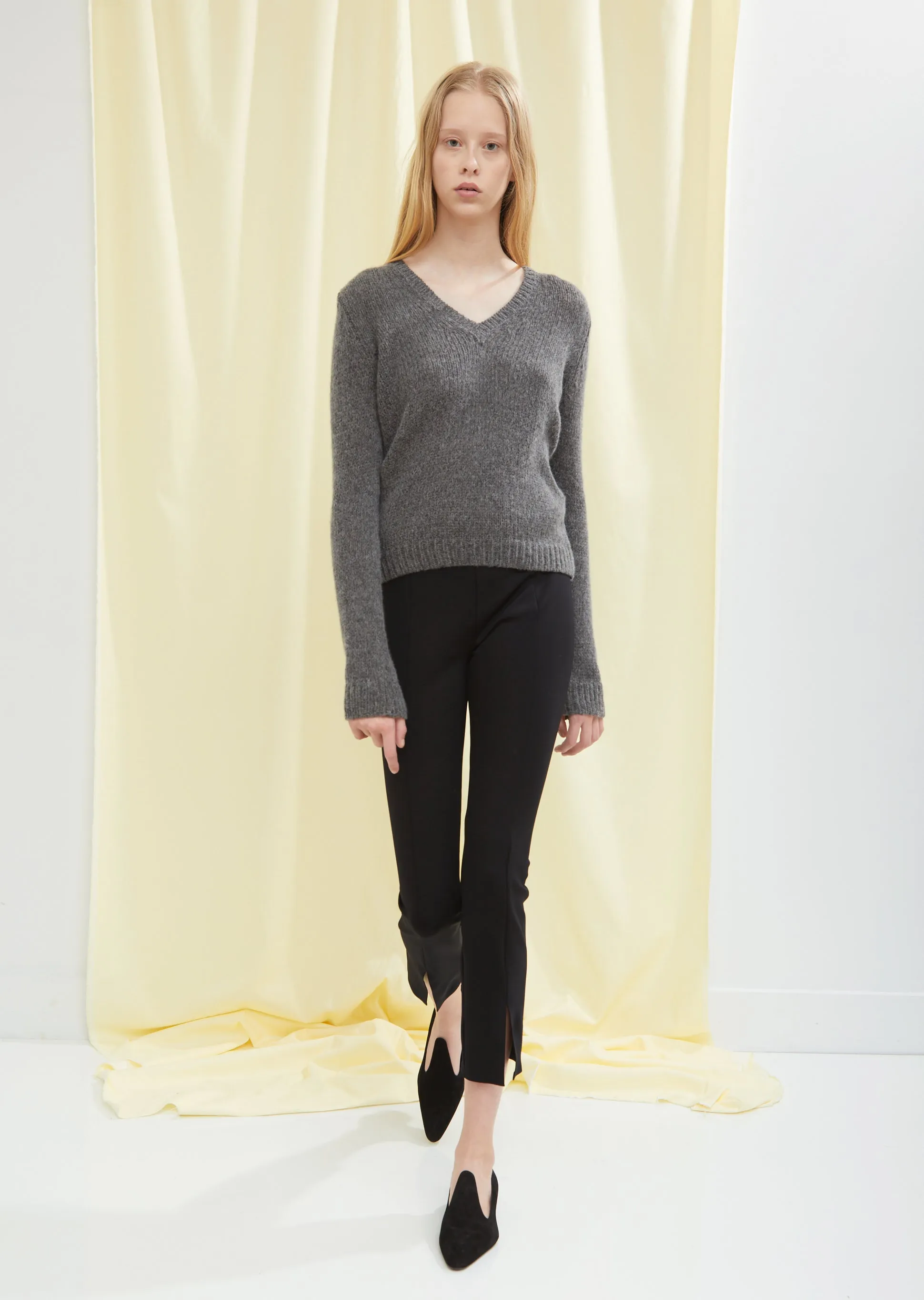 Aetra Cashmere Blend V-neck Sweater