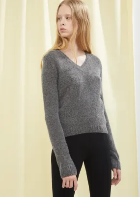 Aetra Cashmere Blend V-neck Sweater