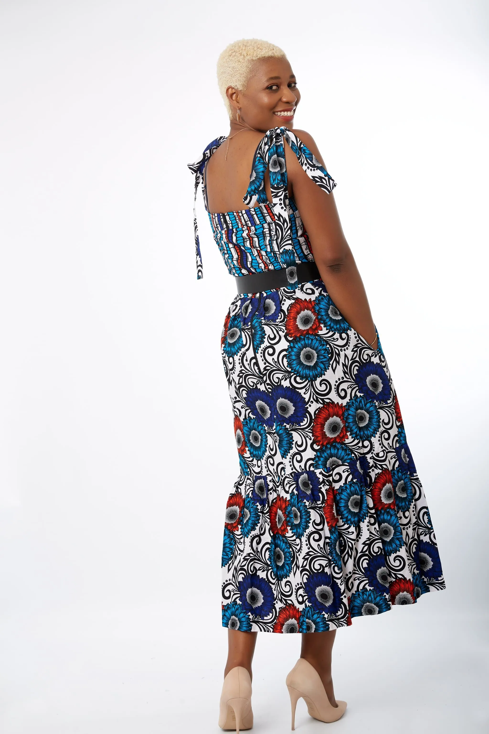 African Print Midi Dress - Bianca