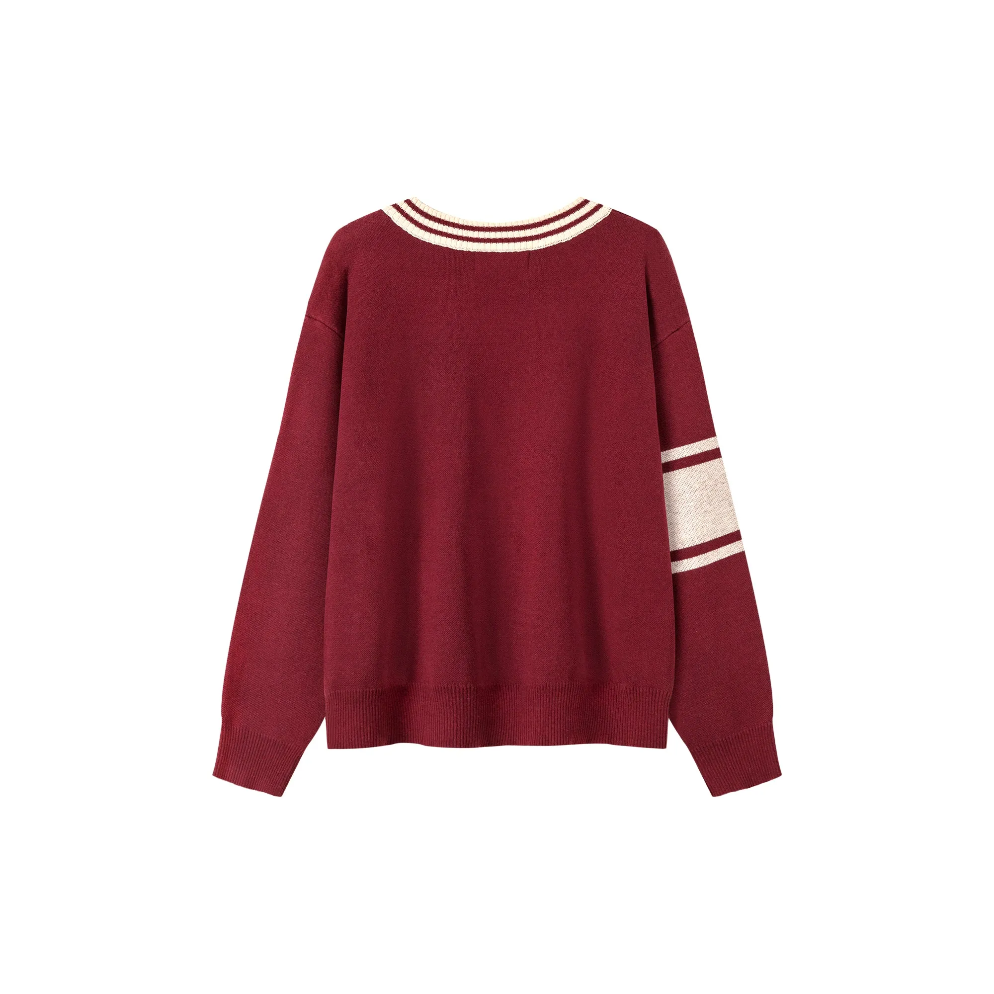 Angel And Devil V-Neck Knit Sweater