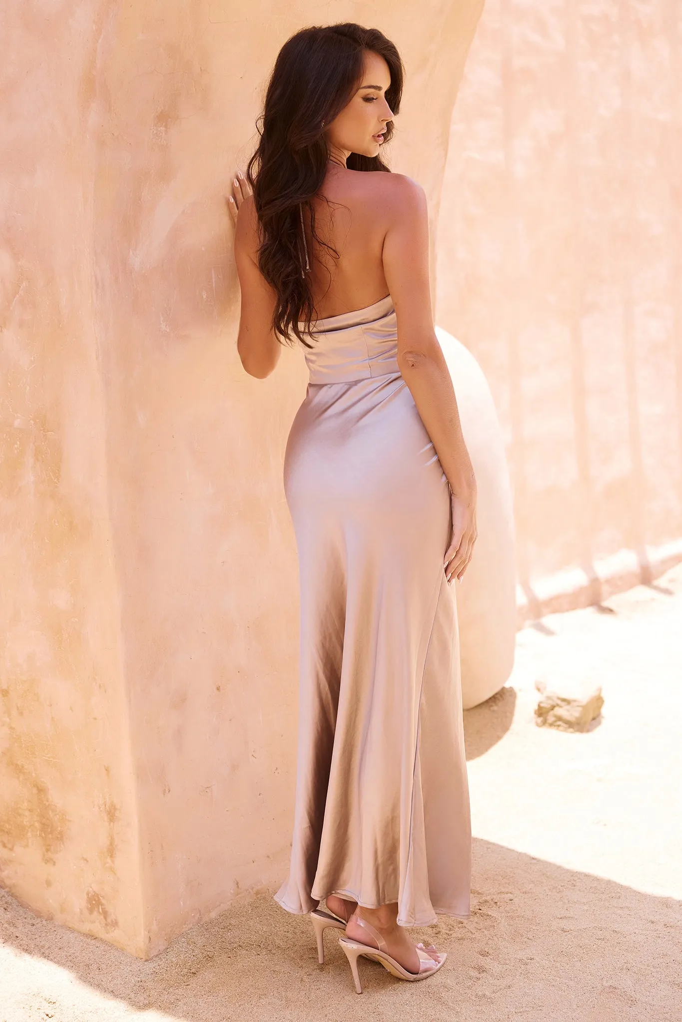 Angele Maxi Dress - Taupe