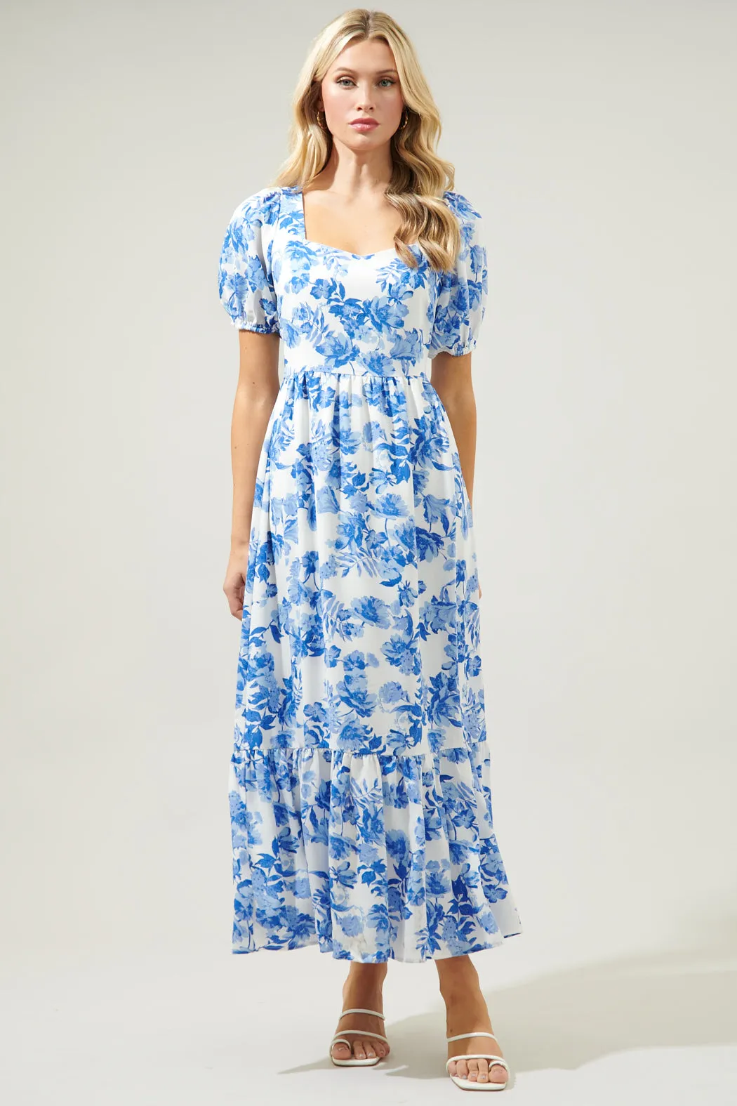 Antoinette Floral Sweetheart Lynette Maxi Dress