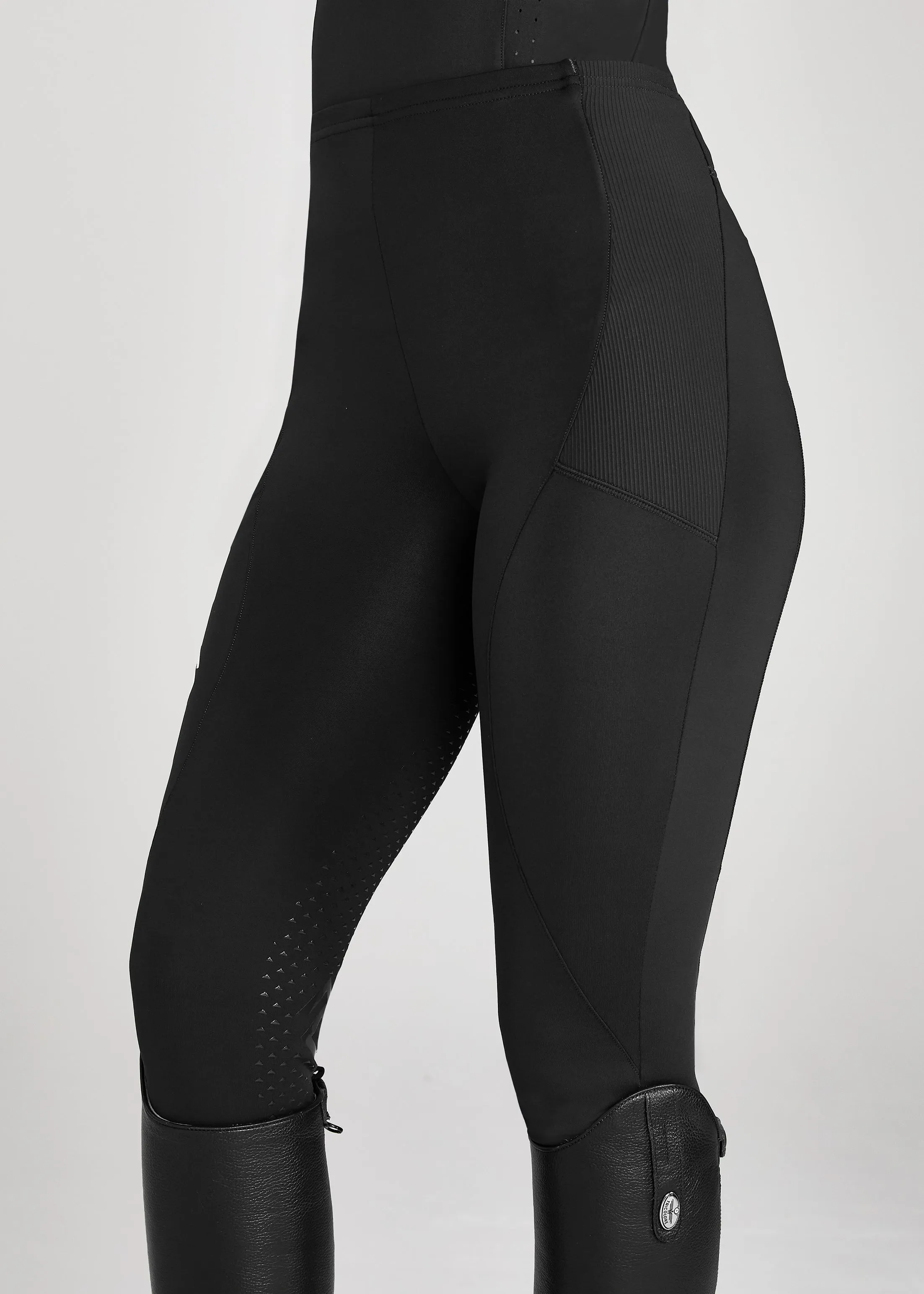 Black/White Core Leggings Full Seat