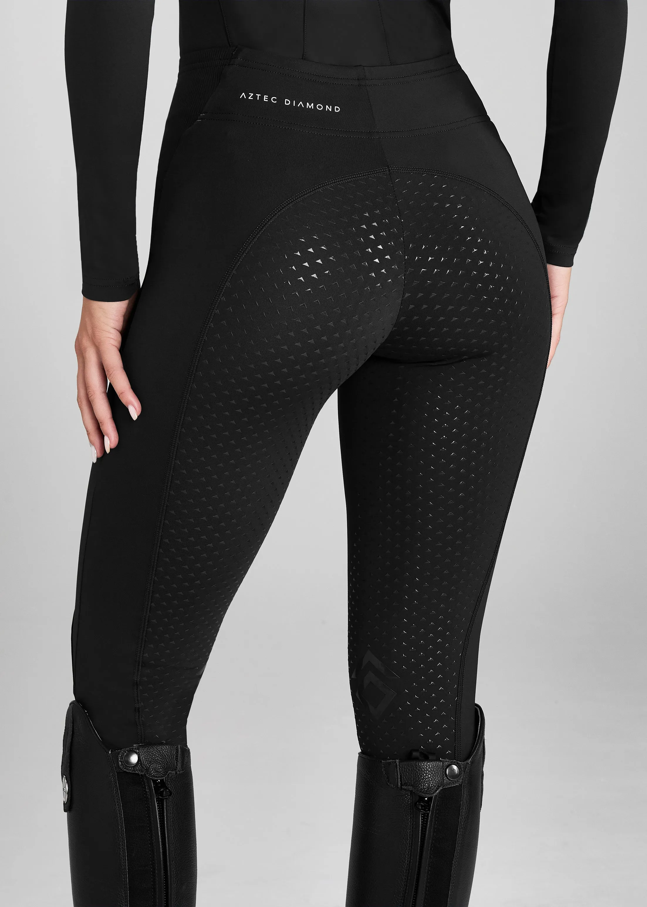 Black/White Core Leggings Full Seat