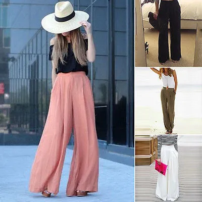 boho wide leg palazzo pants