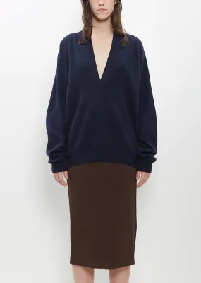 Cashmere Johnny Sweater — Navy