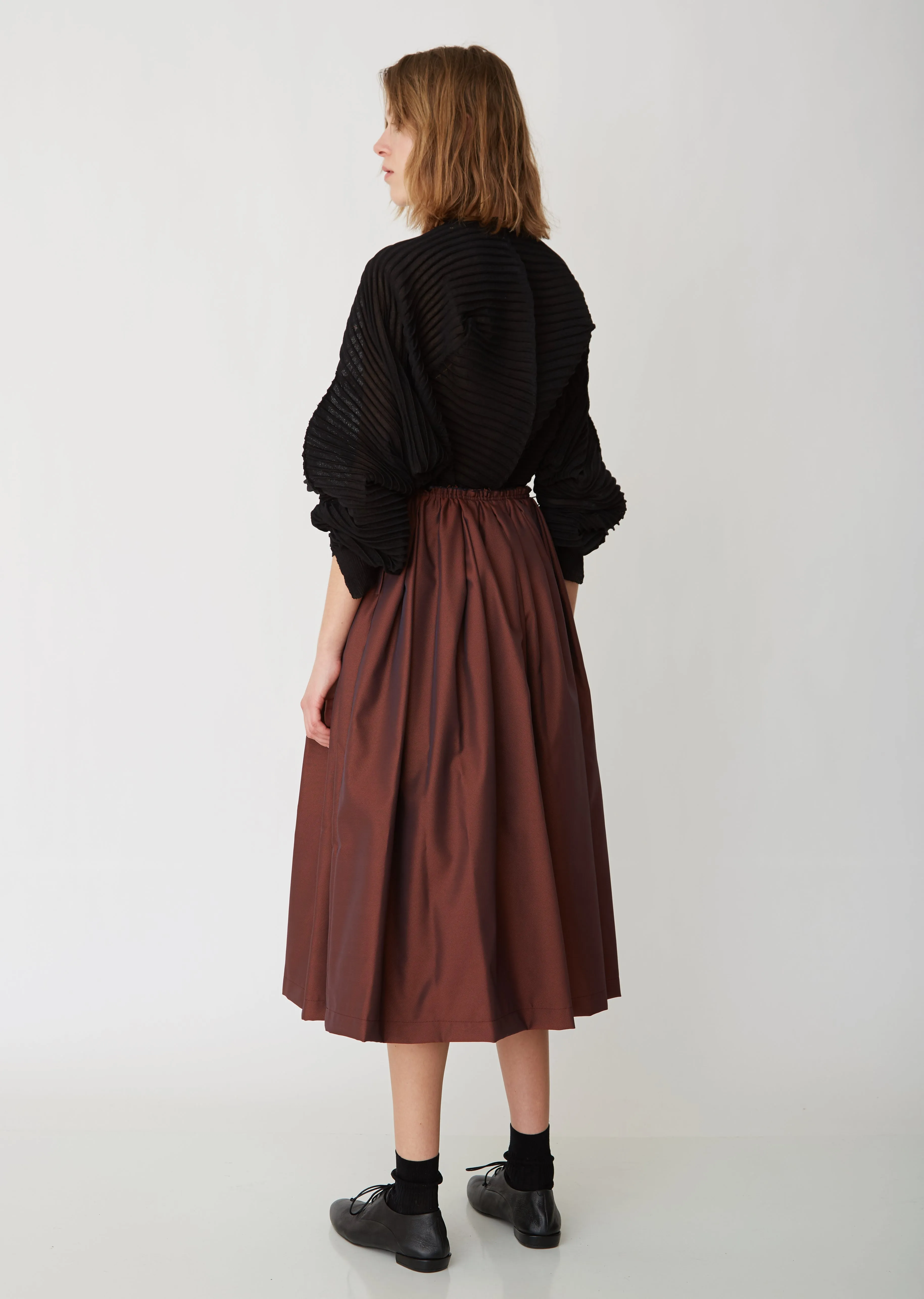 Chambray Twill A–Line Skirt