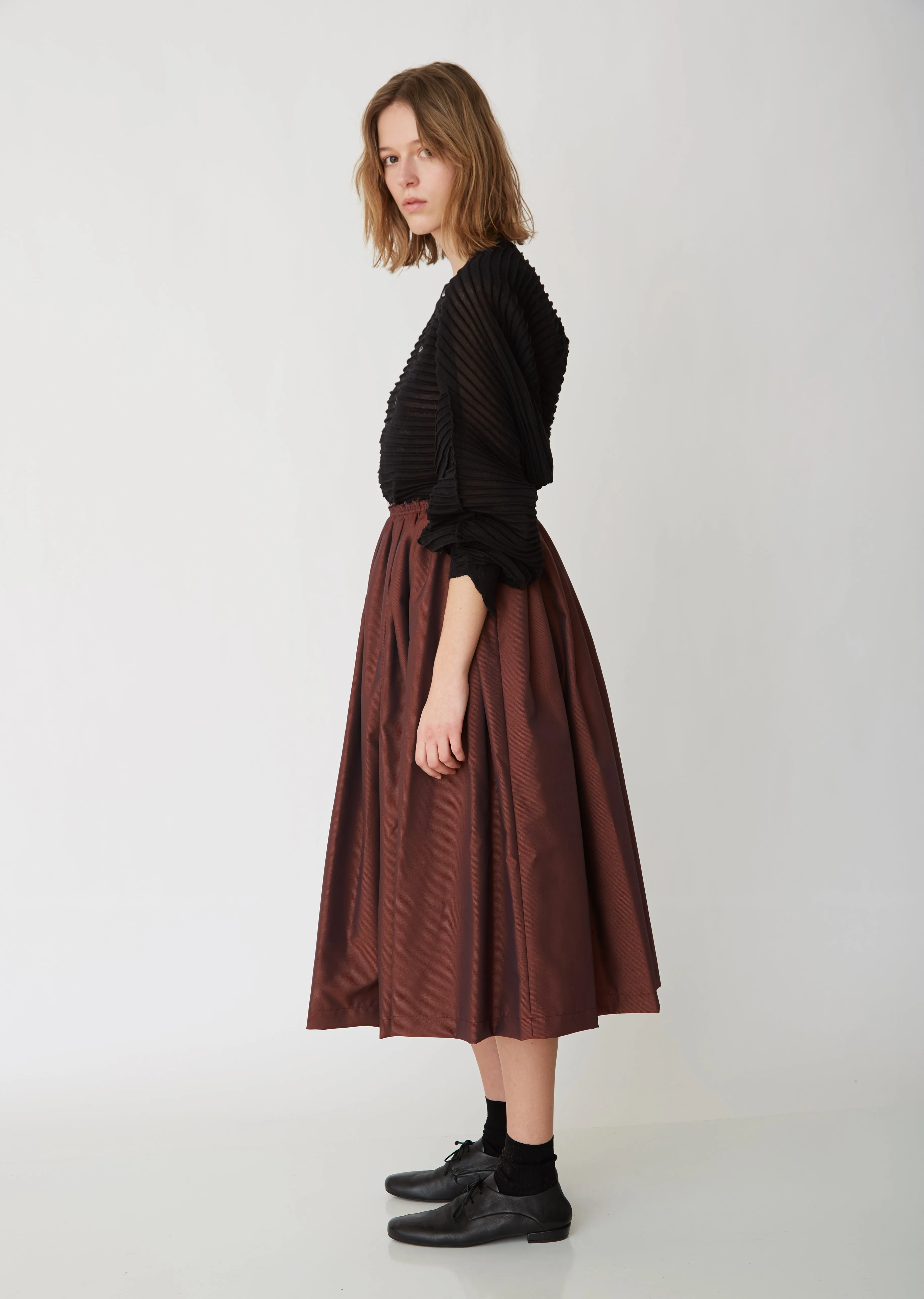 Chambray Twill A–Line Skirt