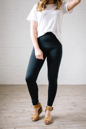 Cozy Fleece Lined Leggings in Black