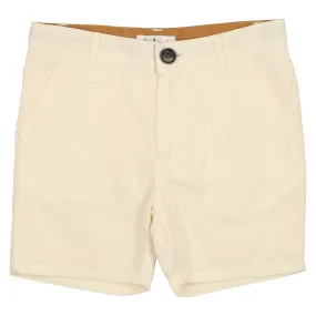 Cream Poplin Shorts