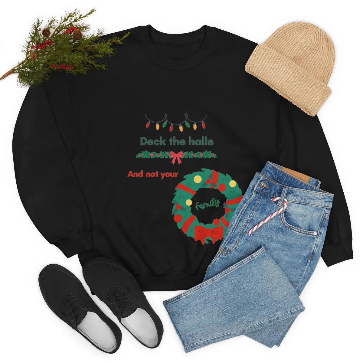 deck the halls Unisex Heavy Blend™ Crewneck Sweatshirt