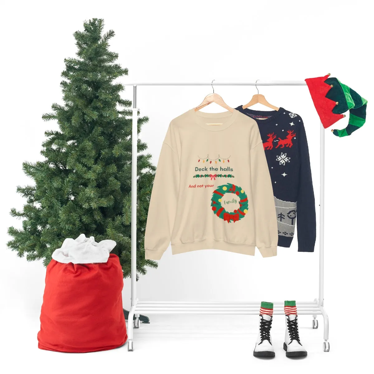 deck the halls Unisex Heavy Blend™ Crewneck Sweatshirt