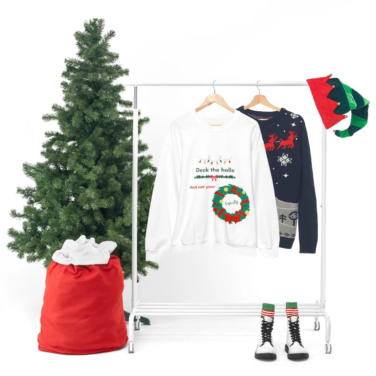 deck the halls Unisex Heavy Blend™ Crewneck Sweatshirt