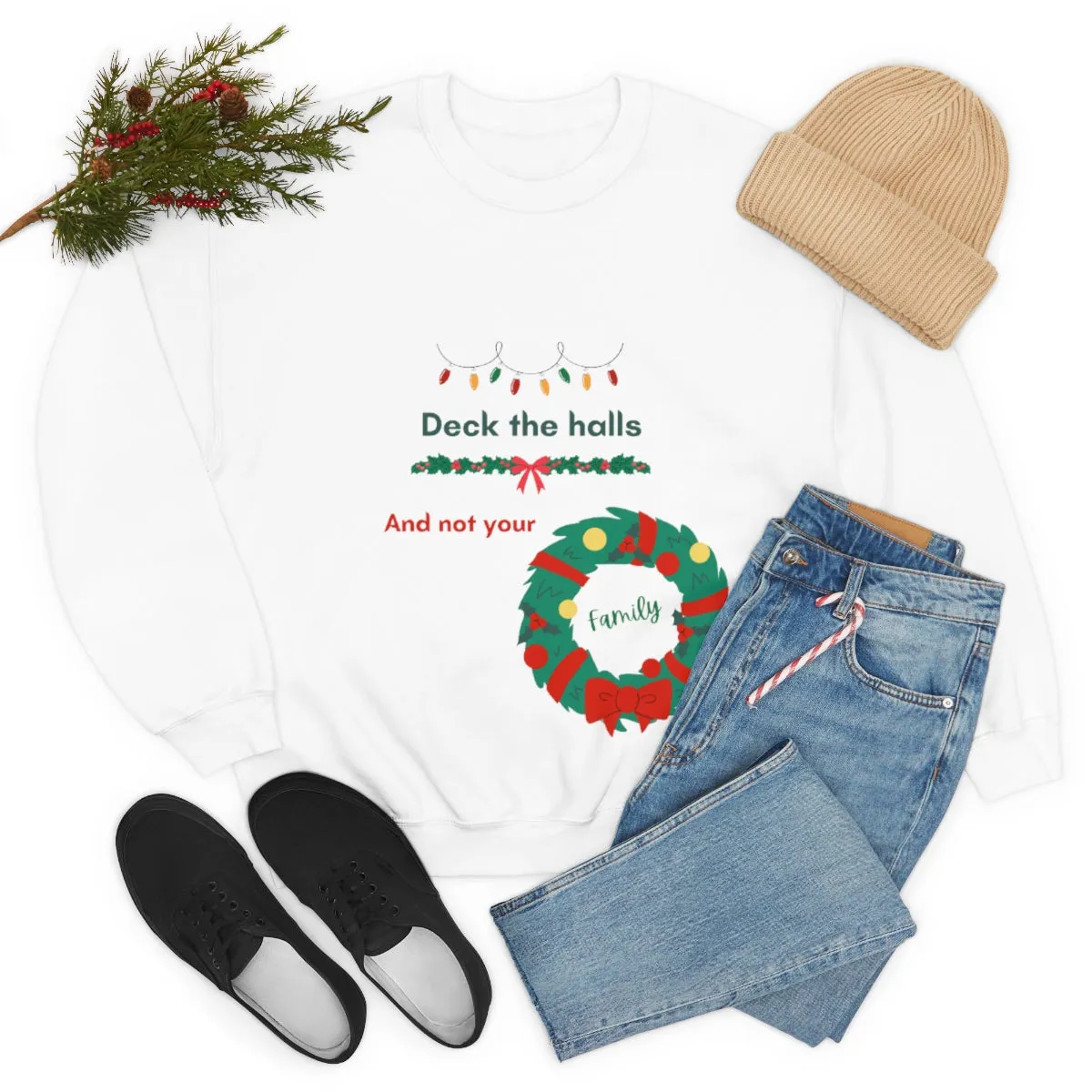 deck the halls Unisex Heavy Blend™ Crewneck Sweatshirt