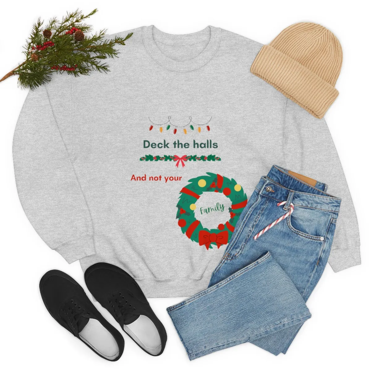 deck the halls Unisex Heavy Blend™ Crewneck Sweatshirt