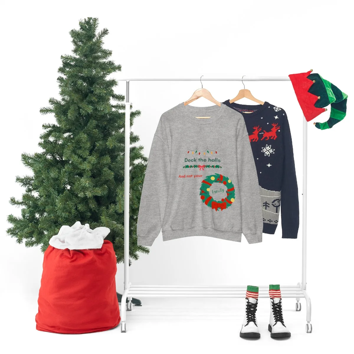 deck the halls Unisex Heavy Blend™ Crewneck Sweatshirt