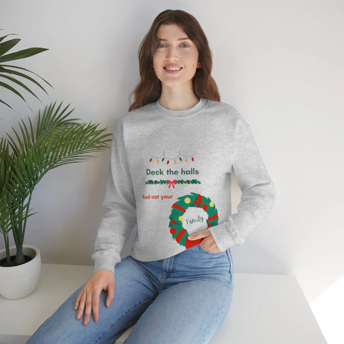 deck the halls Unisex Heavy Blend™ Crewneck Sweatshirt