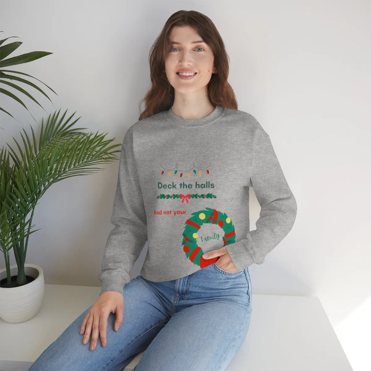 deck the halls Unisex Heavy Blend™ Crewneck Sweatshirt