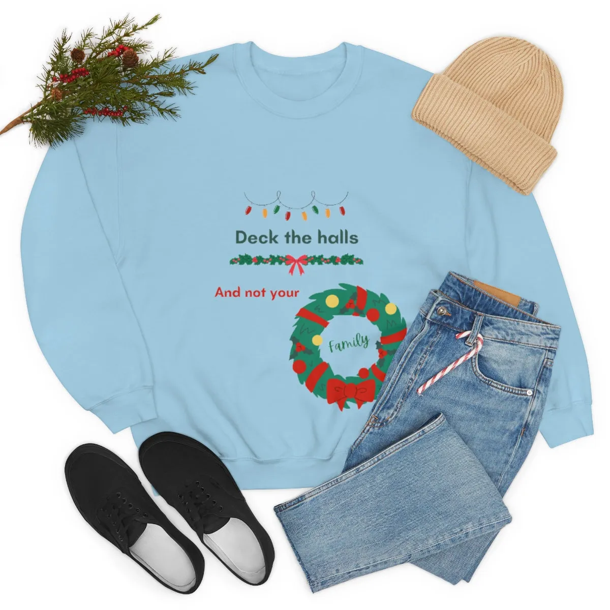 deck the halls Unisex Heavy Blend™ Crewneck Sweatshirt