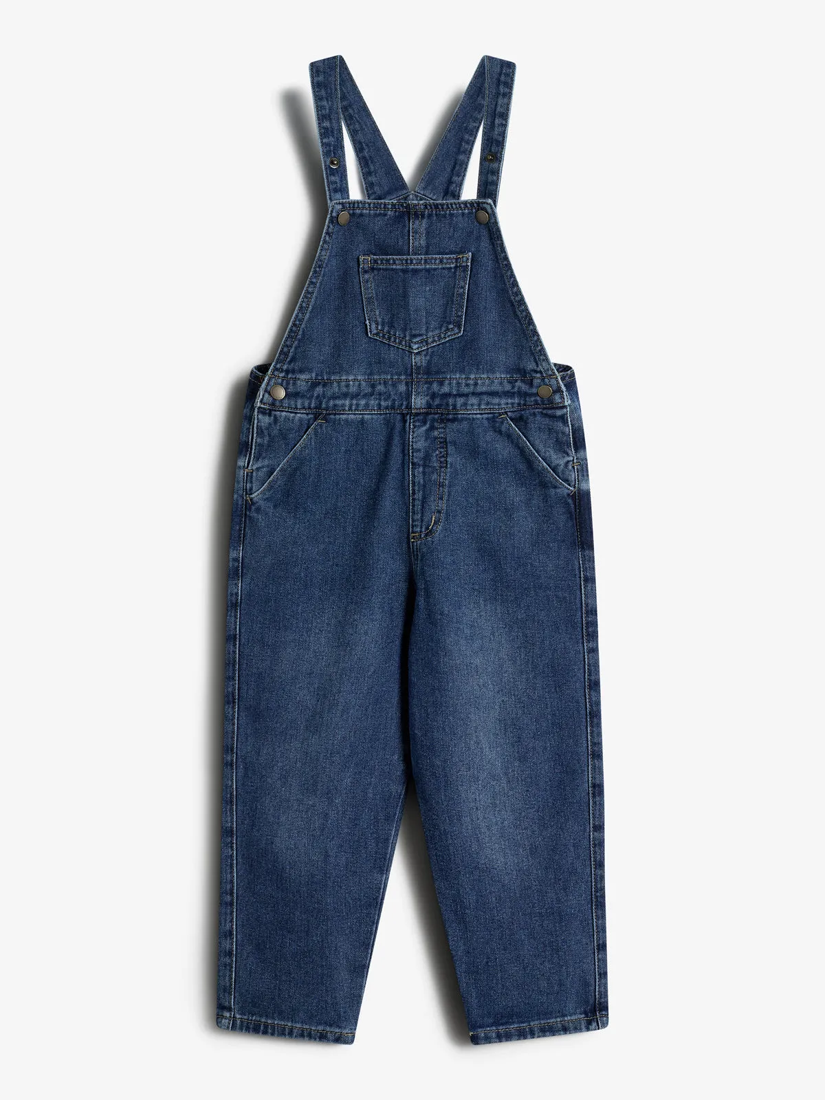 Denim Overalls - Kids - Dark Blue Denim