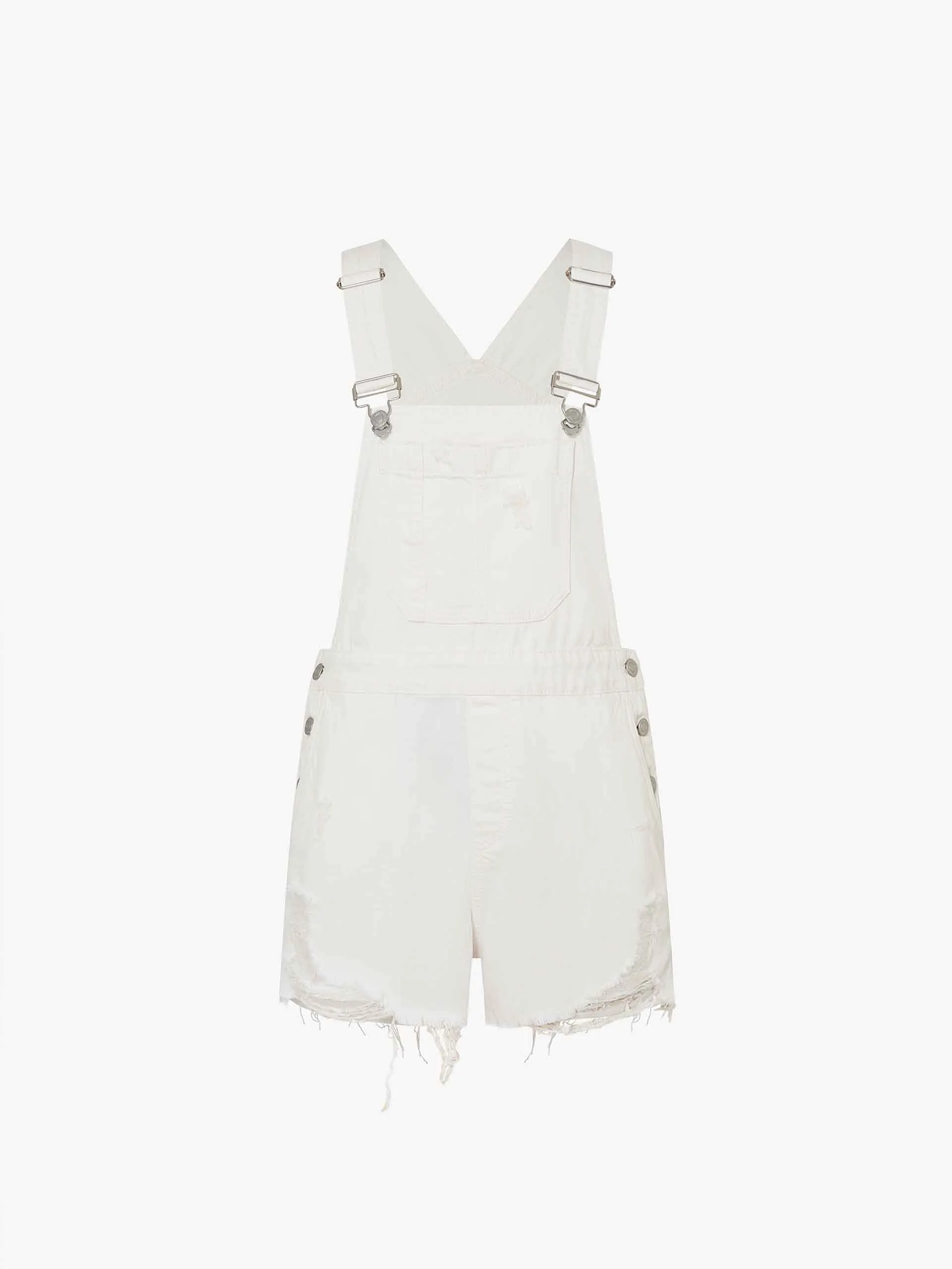 Distressed Detail Denim Overalls