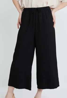 Drawstring Palazzo Culotte Pants