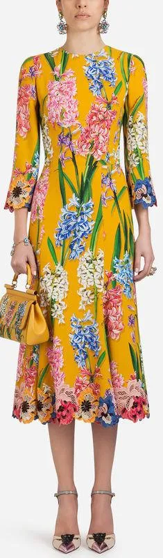 Floral Printed Cady Dress