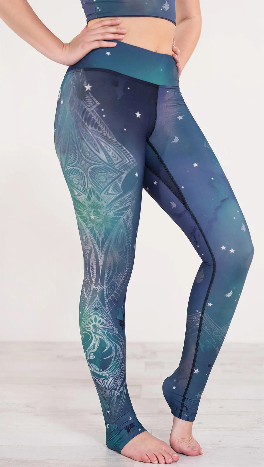 Galactic Azure - Full Length Triathlon Leggings