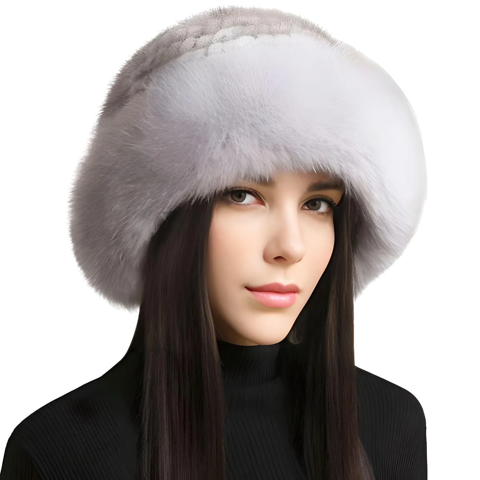 Genuine Real Natural Knitted Mink Fur Hat Cap Luxury Women's Knit Fashion Winter Headwear Warm Real Fox Fur Hats