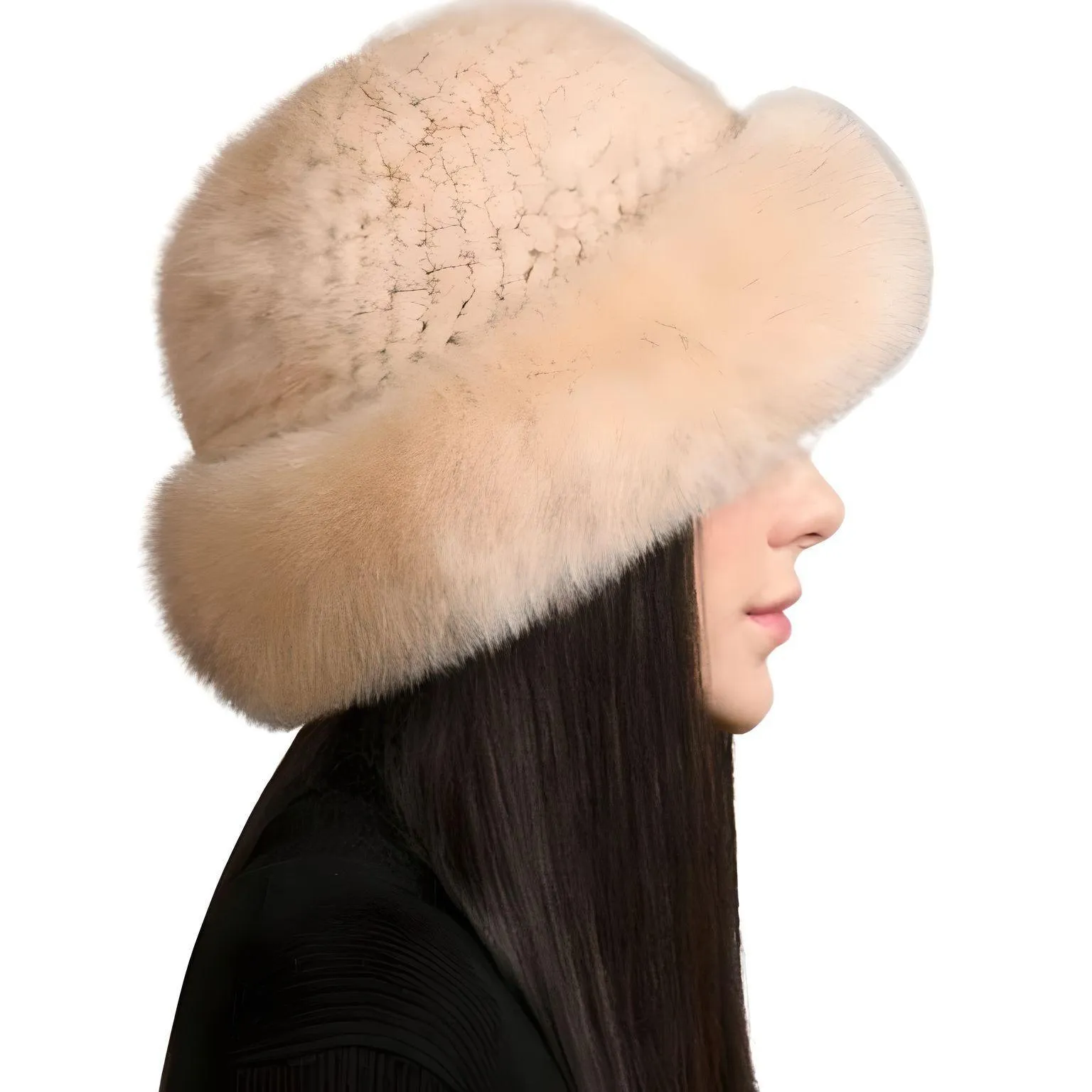 Genuine Real Natural Knitted Mink Fur Hat Cap Luxury Women's Knit Fashion Winter Headwear Warm Real Fox Fur Hats