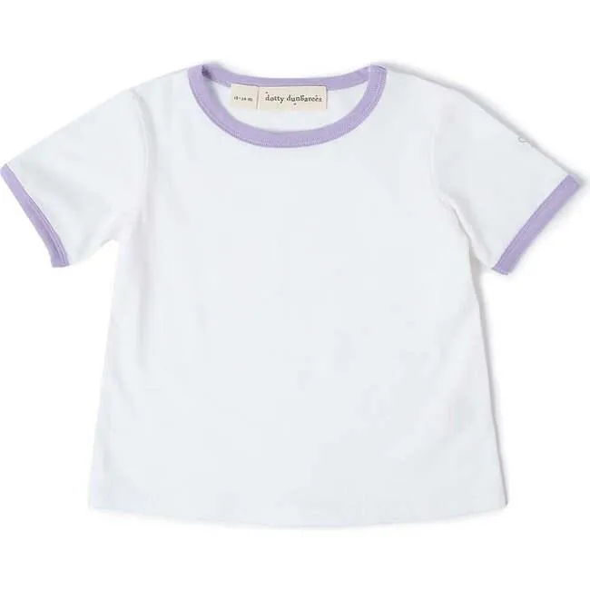 Girls Tops | Jack Tee- Lilac | Dotty Dungarees