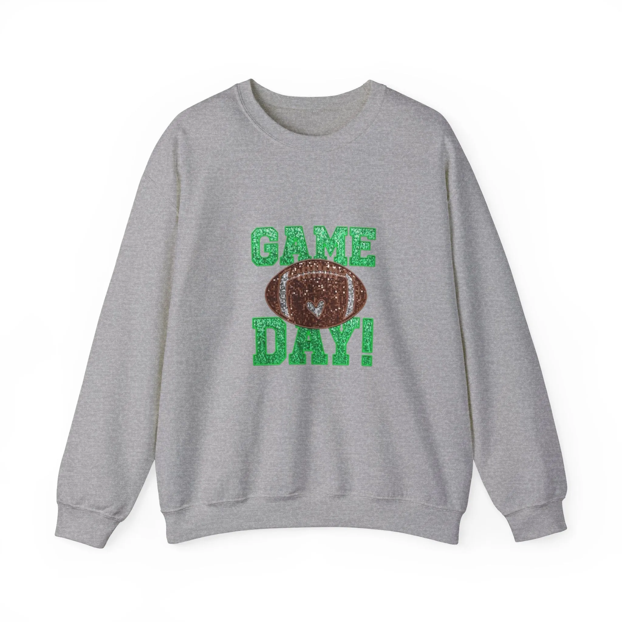 Glitter game day football Tayvis Super Bowl Football mom Game day shirt Unisex Heavy Blend™ Crewneck Sweatshirt