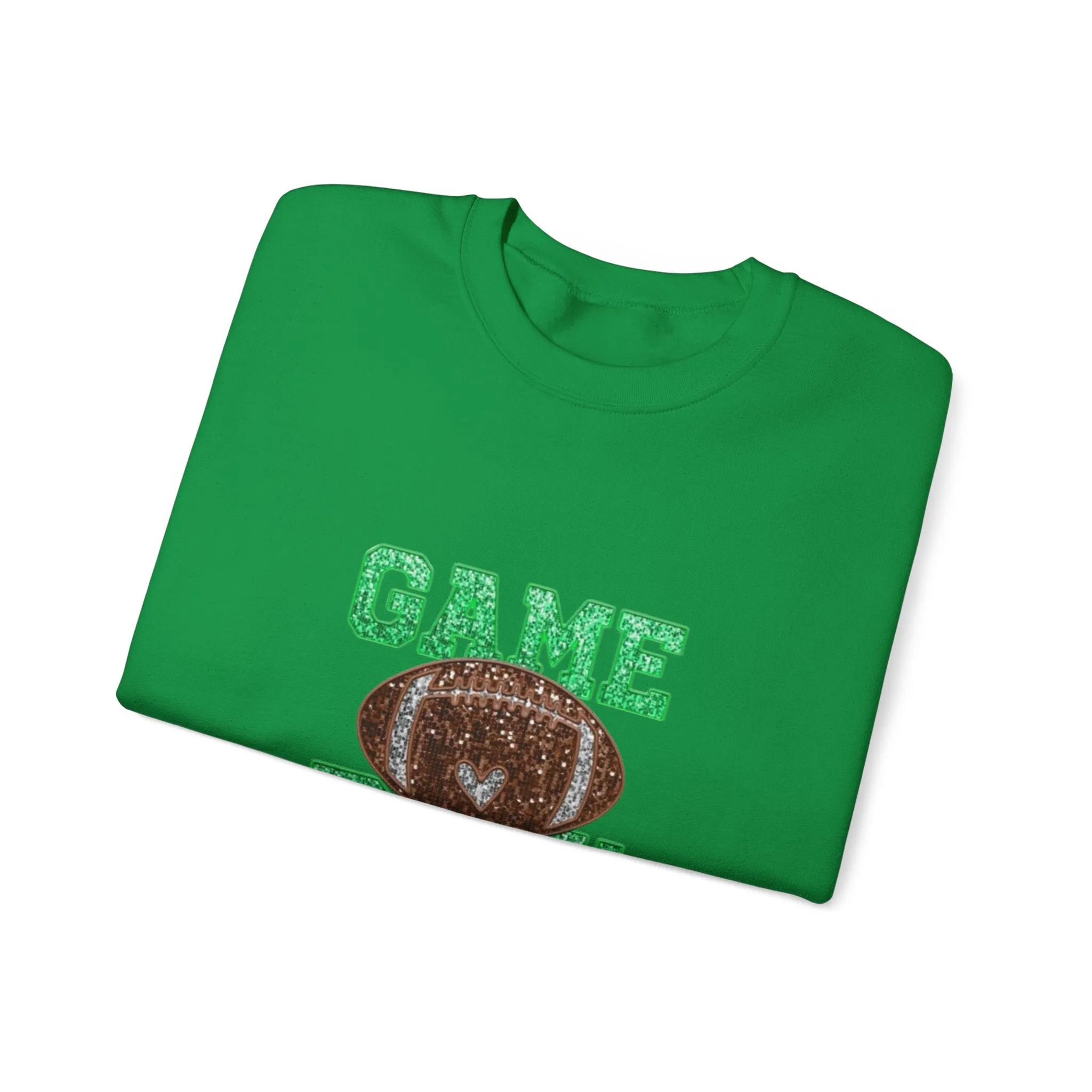 Glitter game day football Tayvis Super Bowl Football mom Game day shirt Unisex Heavy Blend™ Crewneck Sweatshirt