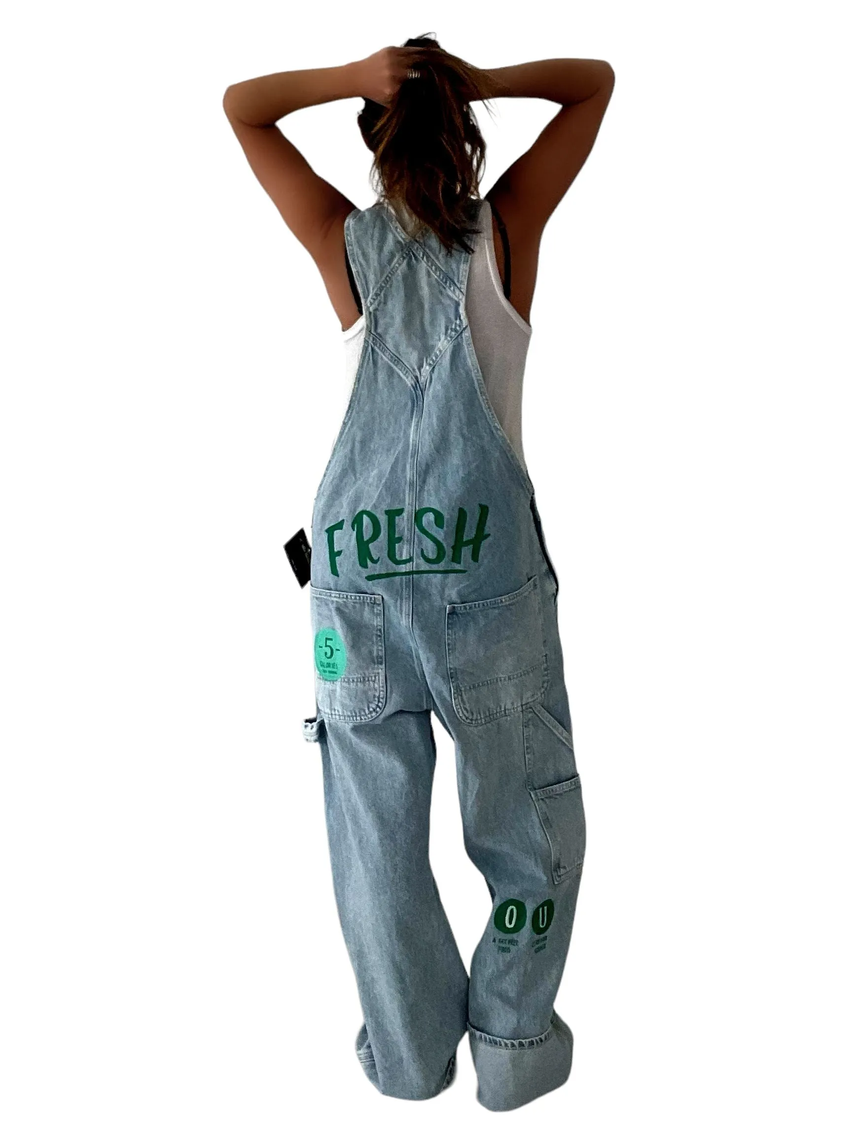 'Grillo's x W G Fresh' Painted Overalls