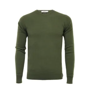 Hunting Green Cashmere Crew Neck Sweater