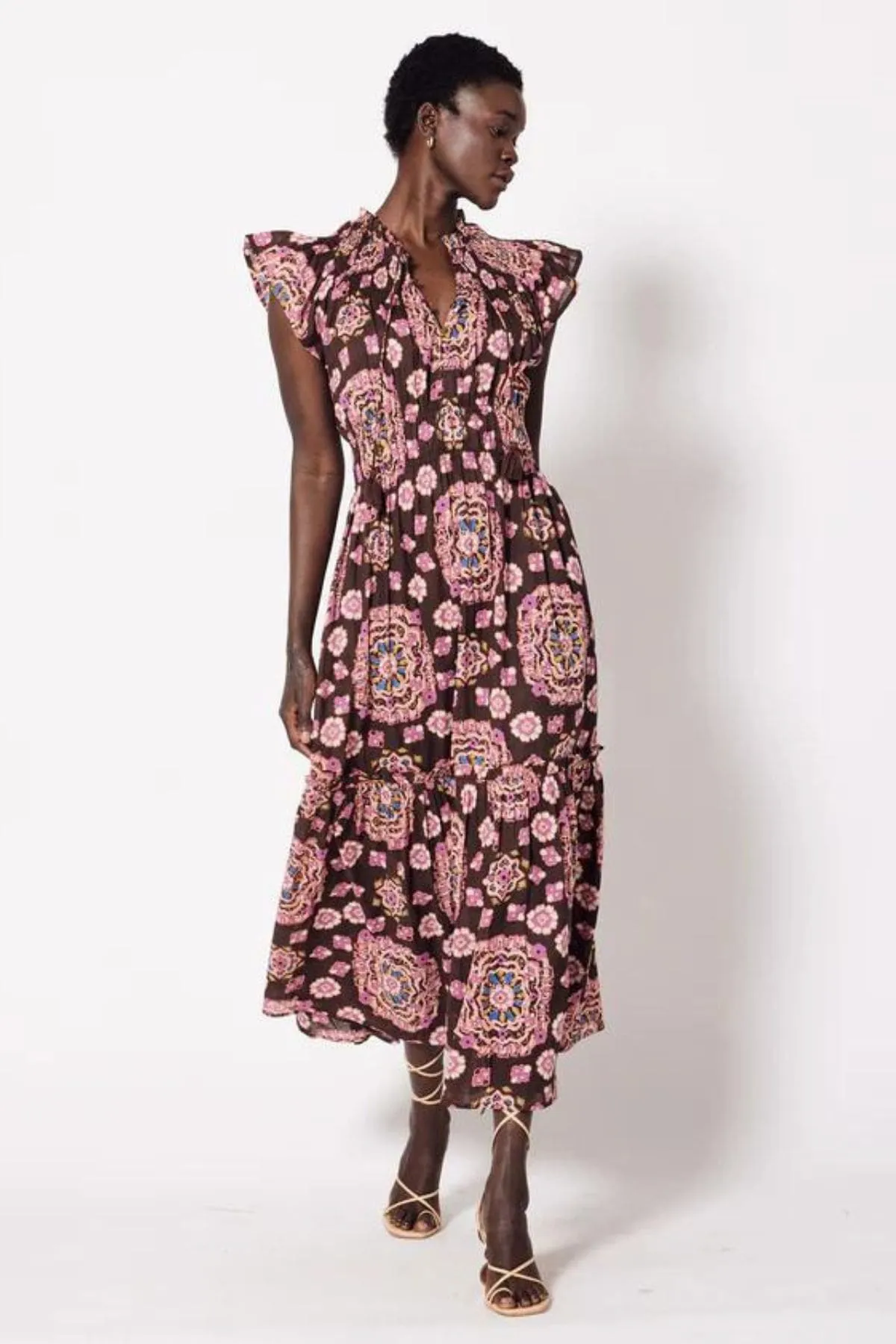 INDIRA ANKLE DRESS AVALON PRINT