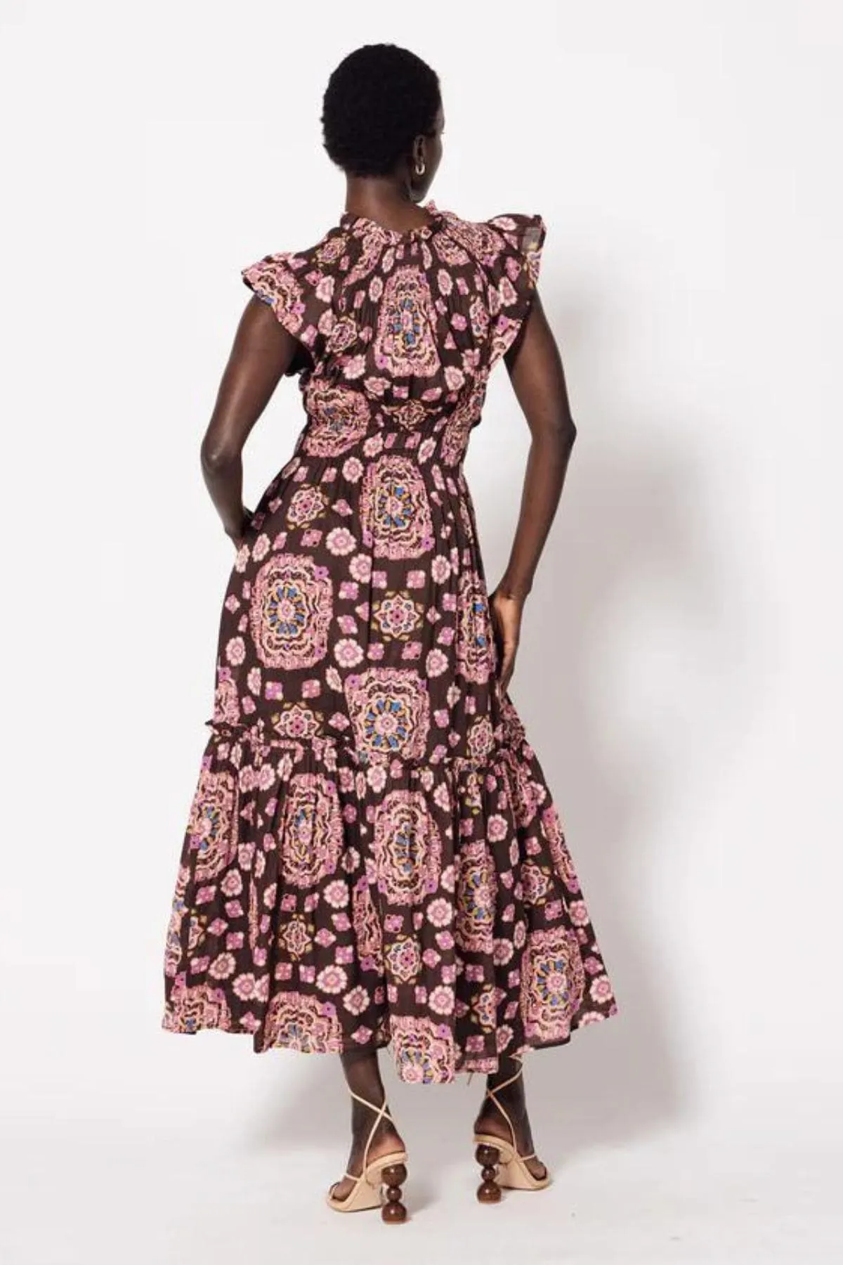 INDIRA ANKLE DRESS AVALON PRINT