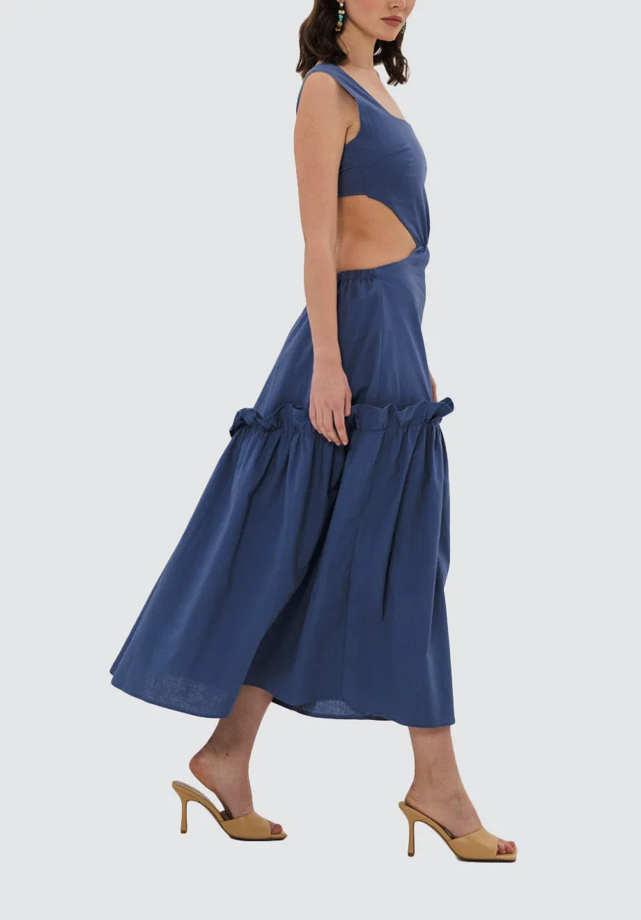 Ines Midi Dress | Blue