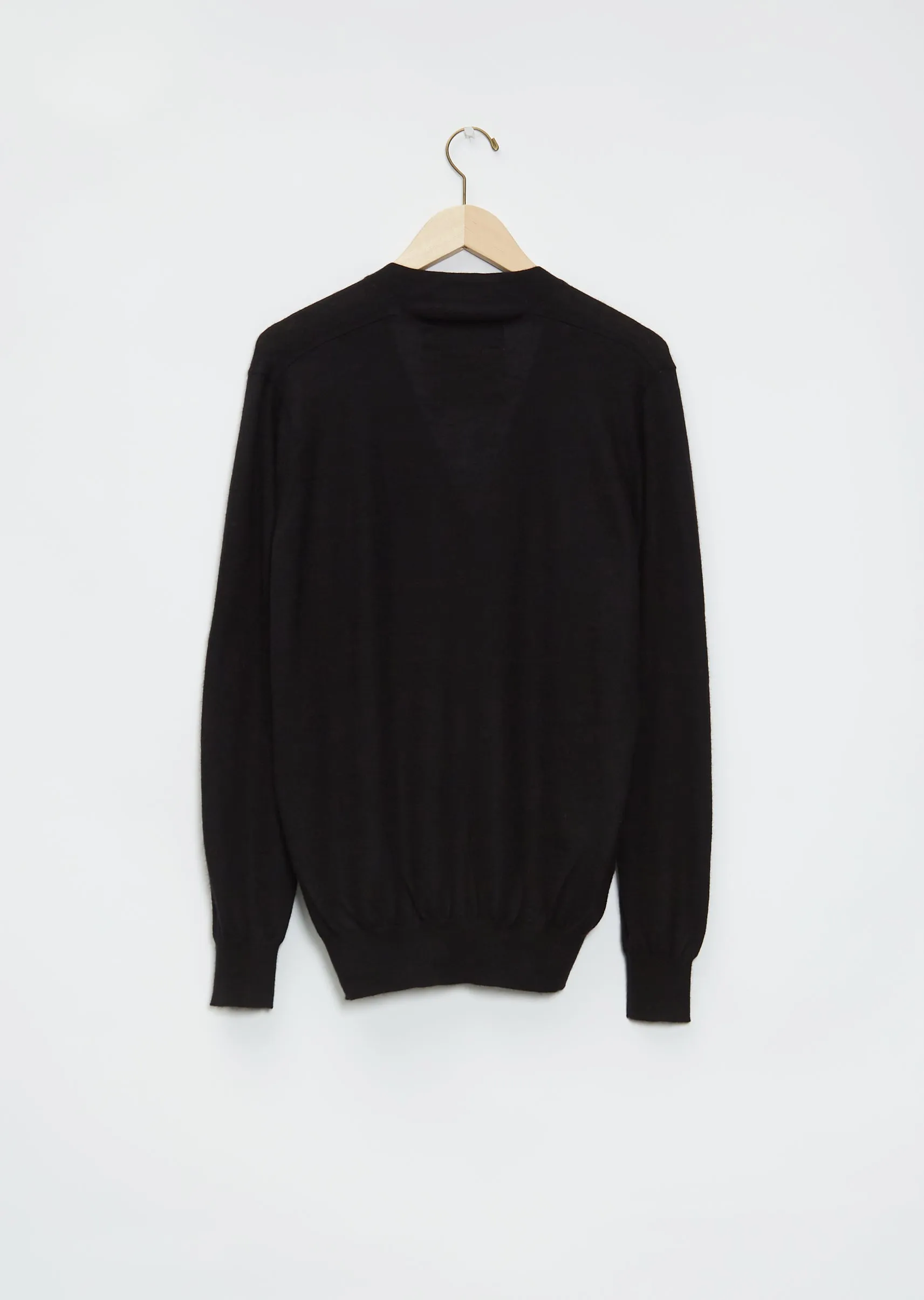 Johnny Deep V Cashmere Sweater — Black