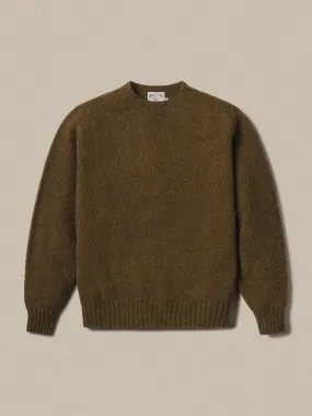 J.PRESS X BUCK MASON SHAGGY DOG SWEATER - DARK OLIVE