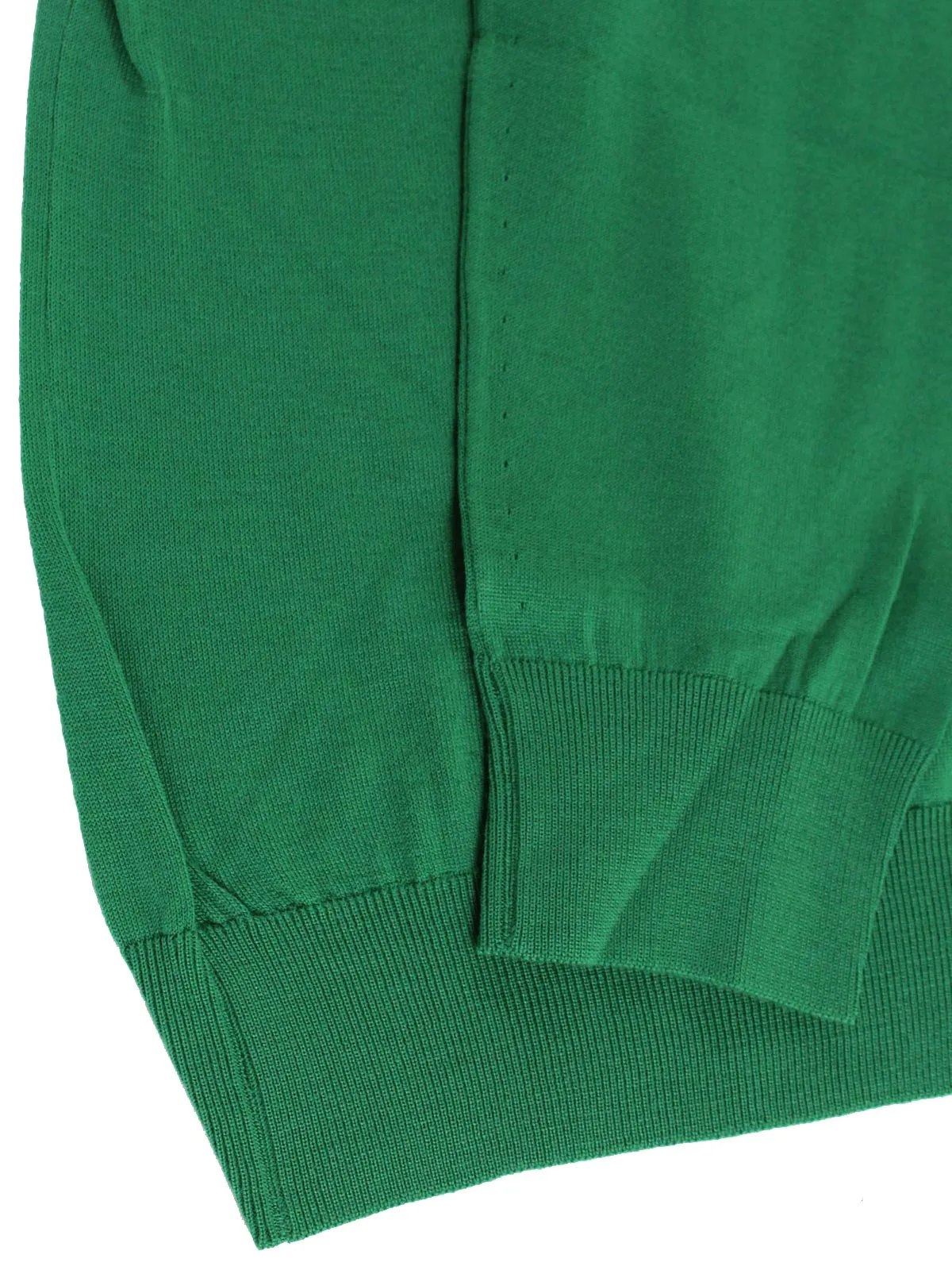 Kiton Sweater Green 14 Micron Wool Crewneck XXL - EU 56 SALE