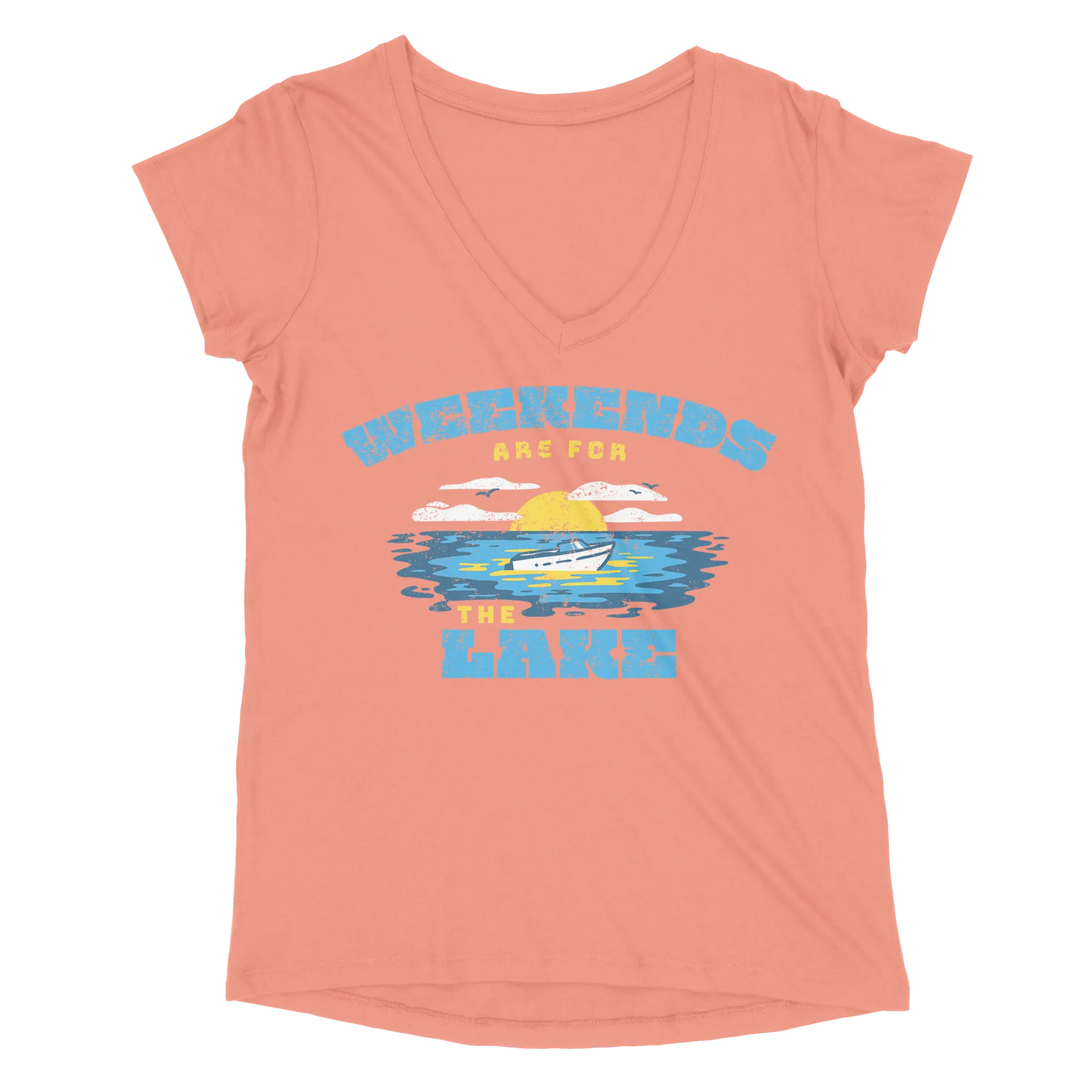 Lake03 Women's Perfect Triblend V Neck Tee