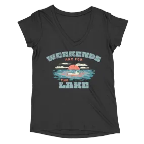 Lake03 Women's Perfect Triblend V Neck Tee