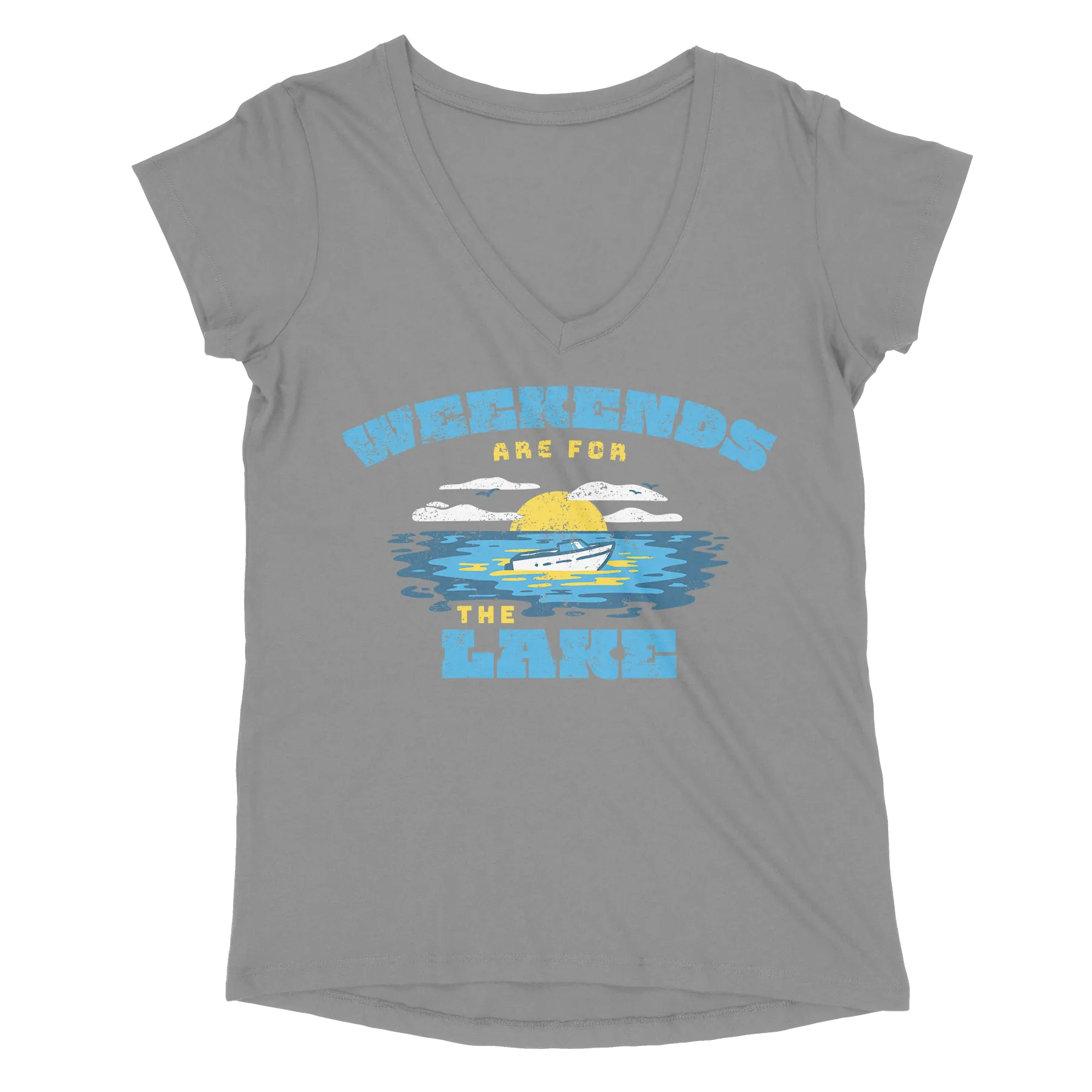 Lake03 Women's Perfect Triblend V Neck Tee