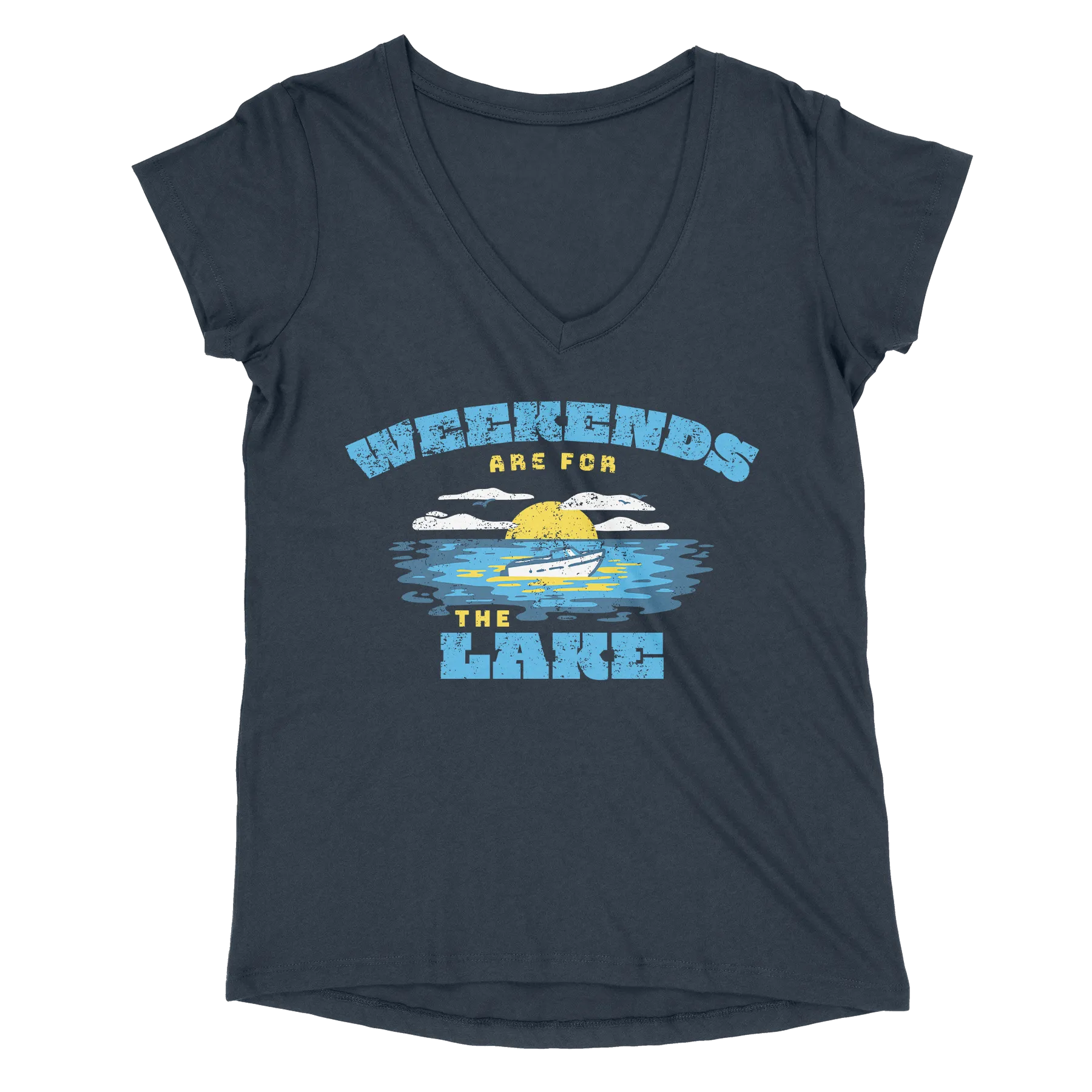 Lake03 Women's Perfect Triblend V Neck Tee