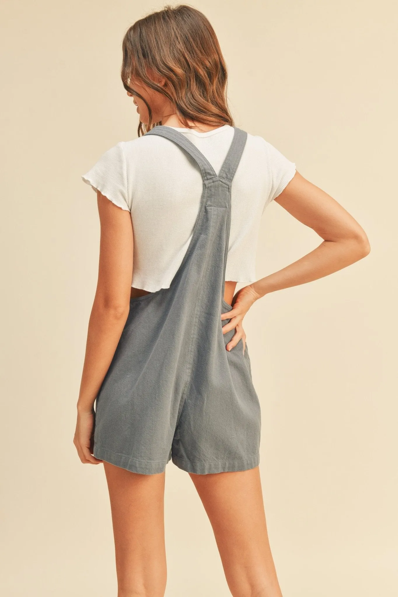 Late for Class Romper Overalls