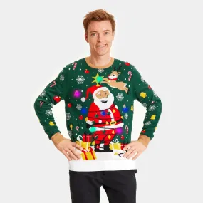 LED Light-Up Sweater – Santa's Holiday Hijinks