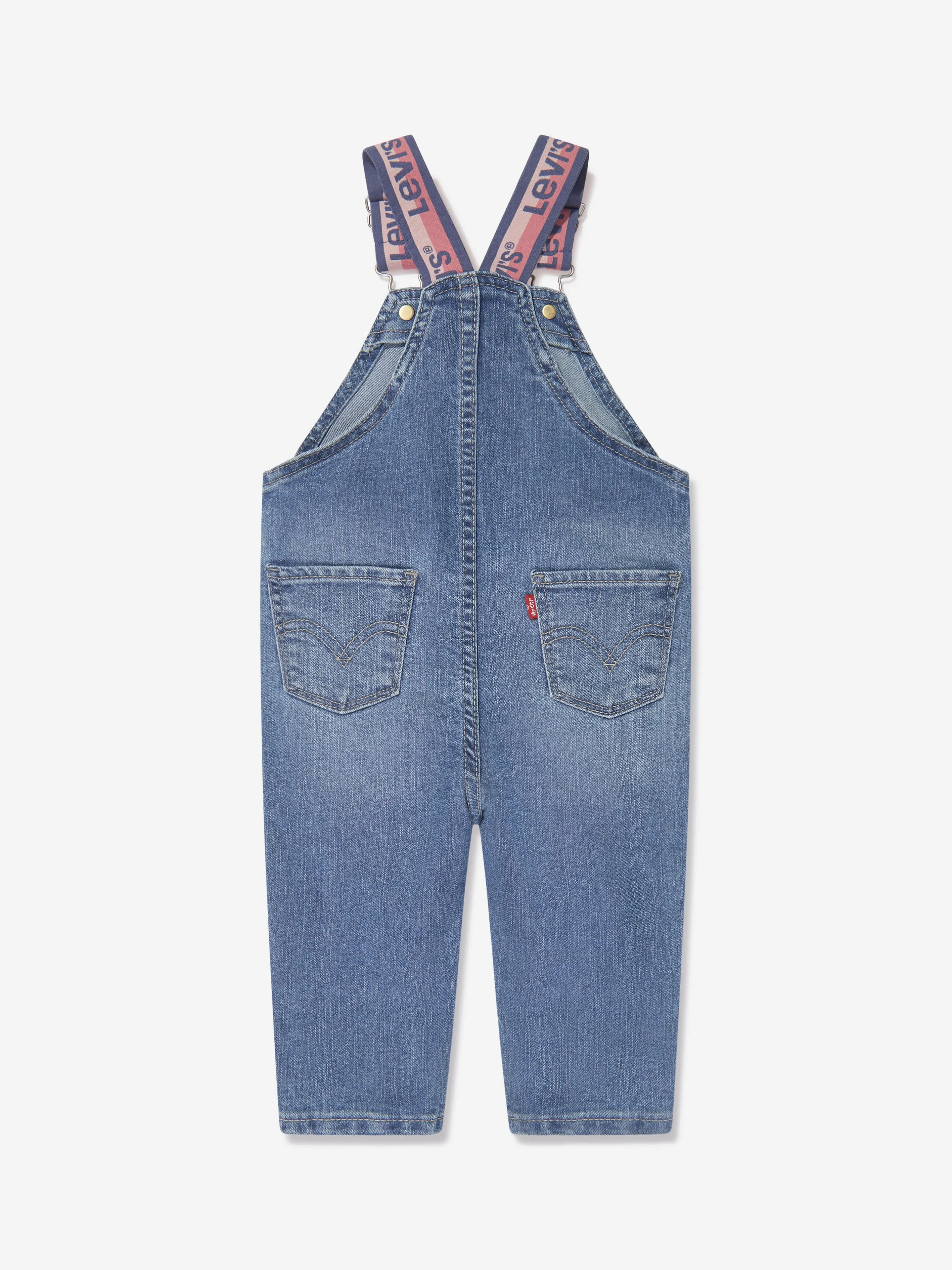 Levi's Wear Baby Girls Heart Pocket Dungarees in Blue